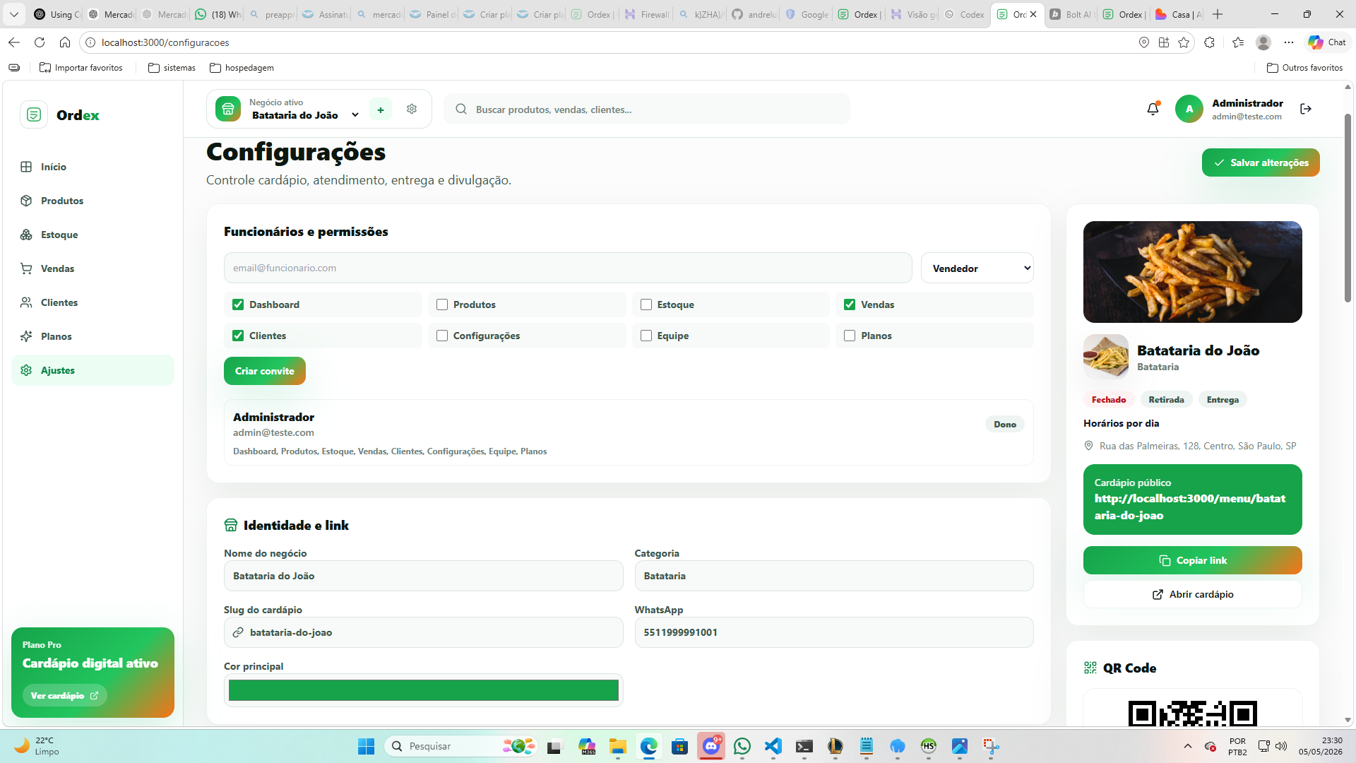 Configurações